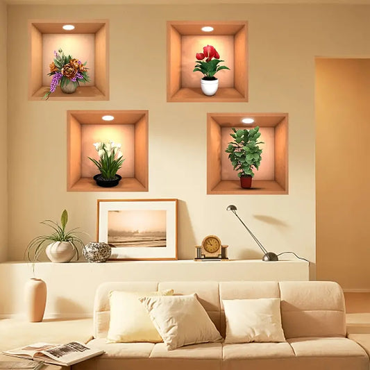 4Pcs 3D Wall Sticker