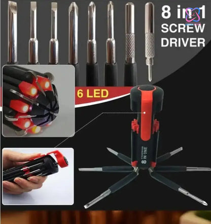 8 Screwdrivers In 1 Tool With Flashlight