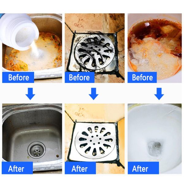 Powerful Toilet & Sink Clog Remover Drain Cleaner Powder, Toilet Clogging Dredging Powder